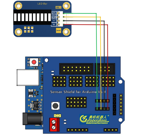 Arduino 條形LED模塊 10段條狀數(shù)碼管 發(fā)光模塊 梯度顯示 短光條